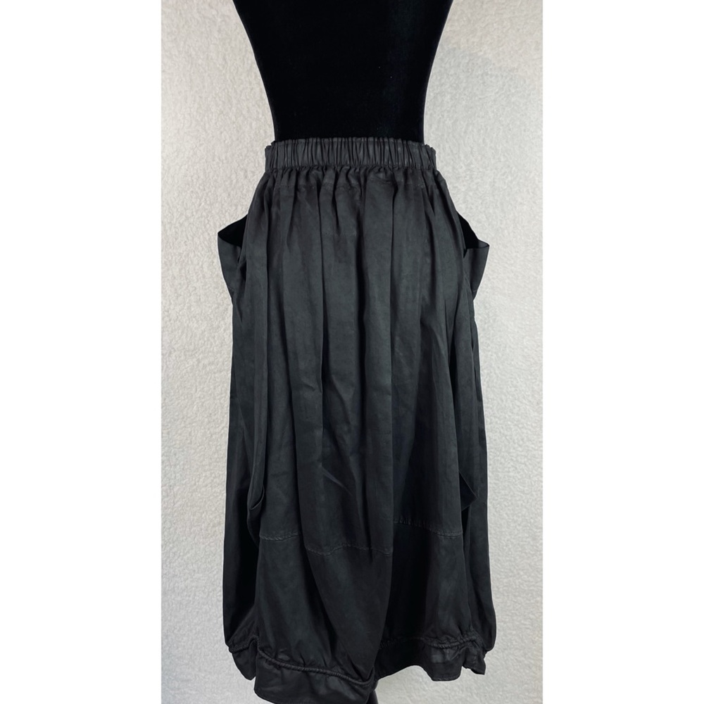 NELLY • Black High-Waisted Midi Skirt, M - Picture 5 of 16